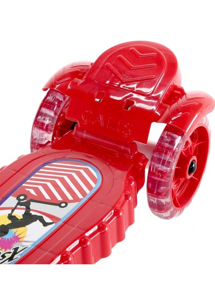 Silikon 3 Tekerlekli Frenli Kırmızı Scooter fiyatları