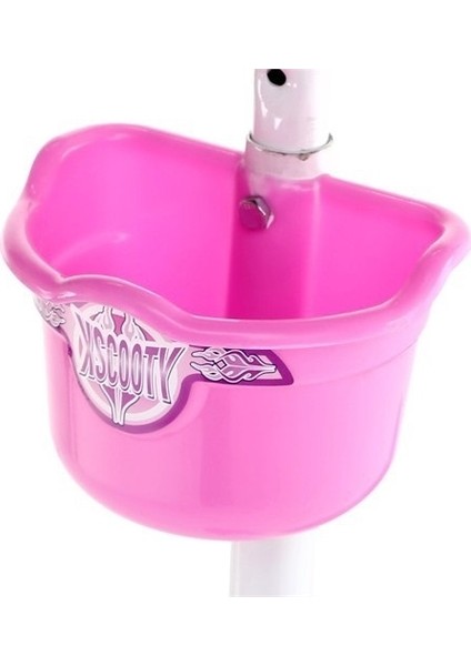 Silikon 3 Tekerlekli Frenli Pembe Scooter