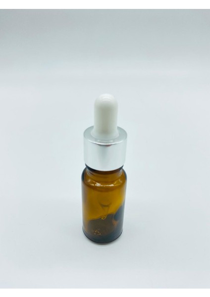 Cam Amber Şişe Gümüş Kapak İnce Cam Damlalık 10 ml 10'lu