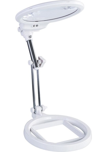 Masaüstü Ledli Aydınlatma 6x - 2x Büyütme Büyüteç 45 cm - Model No AL2490 Beyaz