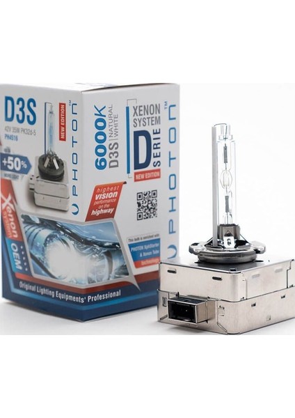 D3S 6000K +%50 Fazla Işık Xenon Ampul