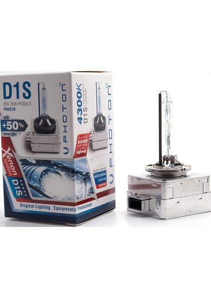D1S 4300K +%50 Fazla Işık Xenon Ampul