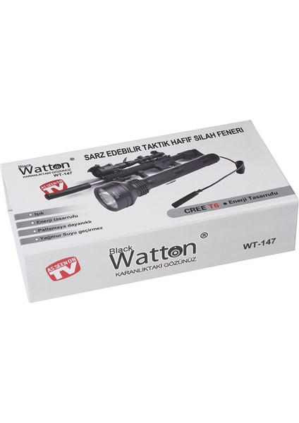 Güçlü Profesyonel Tüfek Feneri Watton WT-147 fırsatları