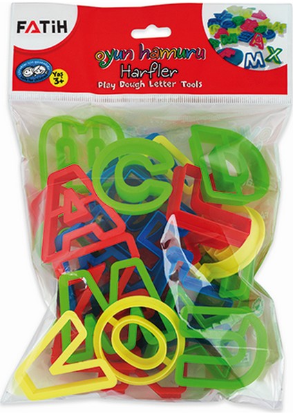 Play Doh Oyun Hamuru 4'lü 448 Gram x 2 Paket + Fatih 36 Parça Harfler ve Sayılar Kalıp Seti