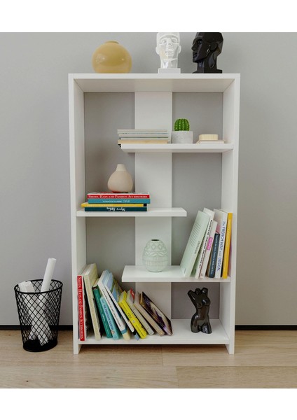 Kitaplık Dekoratif 4 Raflı Kitaplık