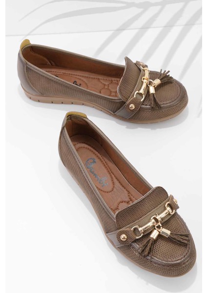 Vizon Kadın Loafer Ayakkabı