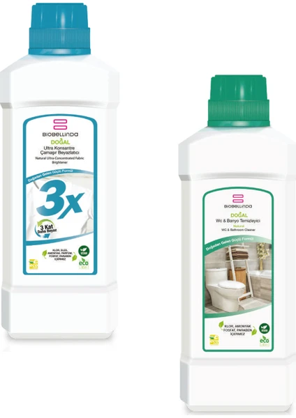 3x Çamaşır Beyazlatıcı 750 Gr + Wc & Banyo Temizleyici 1000 ml