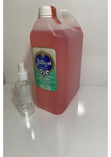 1 Adet 5 Lt Altın Damla Kolonyası + 150 cc Boş Sprey