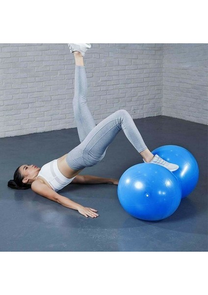 Fıstık Pilates Topu 90X45 cm Mavi+ Pompa