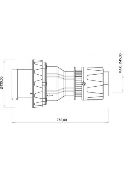 Fiş Cee 125A Ip67 Düz 3P+E