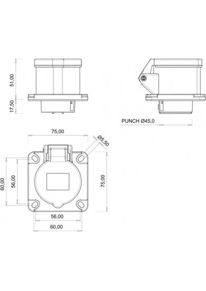 is Cee Norm 4/16A 380V Makine Priz