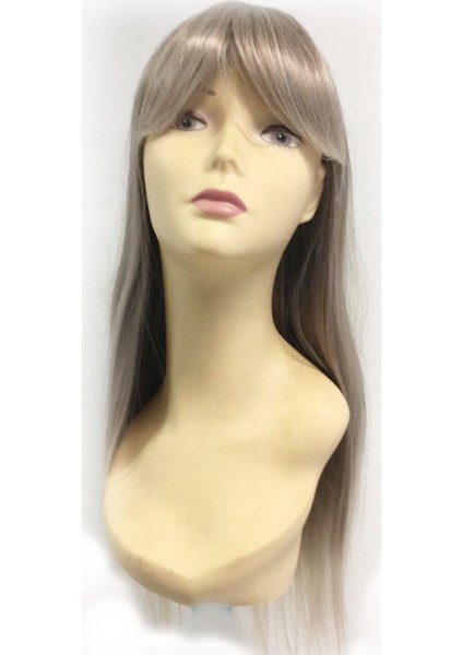 Küllü Açık Kumral Ombreli Uzun Boy Fiber Sentetik Peruk