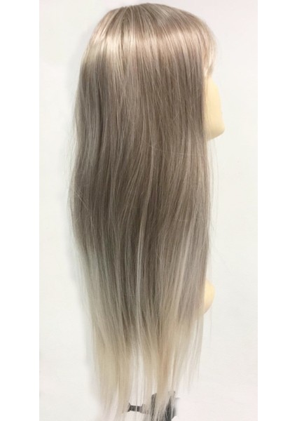 Küllü Açık Kumral Ombreli Uzun Boy Fiber Sentetik Peruk