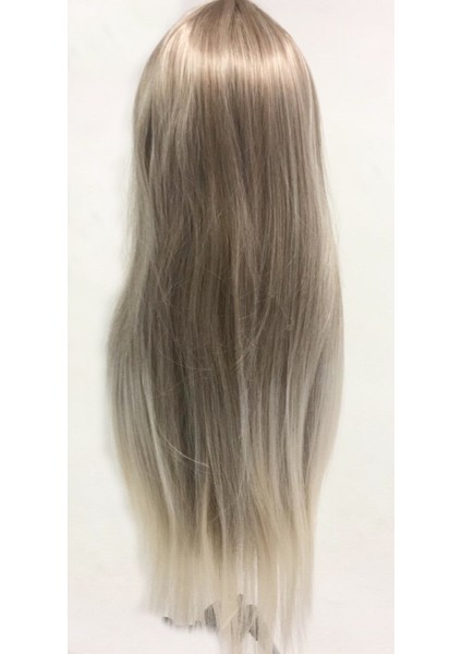 Küllü Açık Kumral Ombreli Uzun Boy Fiber Sentetik Peruk