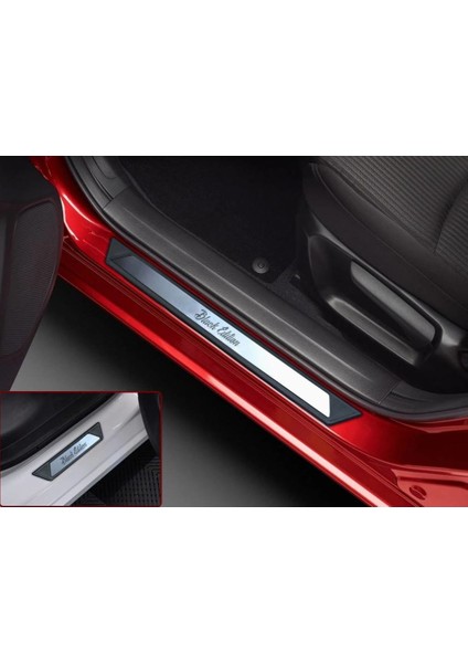 Kia Ceed Sw Krom Kapı Eşik Koruması Black Edition 2010-2012 4 Parça