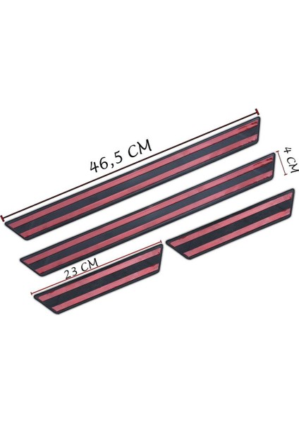 Kia Rio 2 Hb Krom Kapı Eşik Koruması Blackline 2005-2011 4 Parça