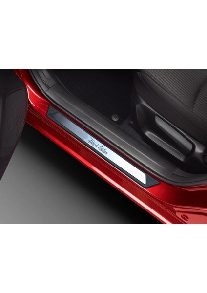 Fiat Doblo Krom Kapı Eşik Koruması Black Edition 2006-2010 2 Parça