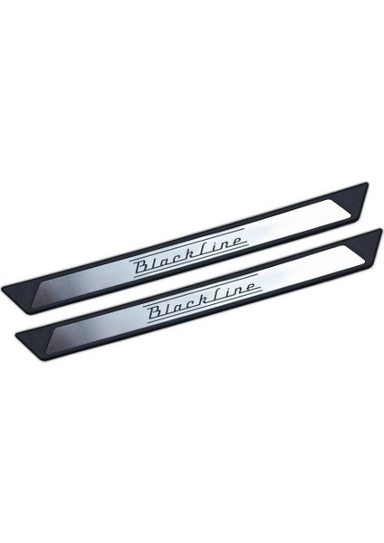 Peugeot 207 cc Krom Kapı Eşik Koruması Blackline 2007-2014 2 Parça