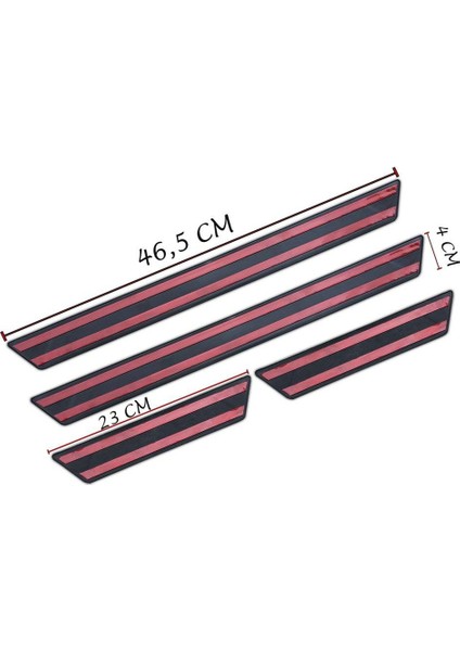 Volkswagen Tiguan Krom Kapı Eşik Koruması Blackline 2007-2011 4 Parça