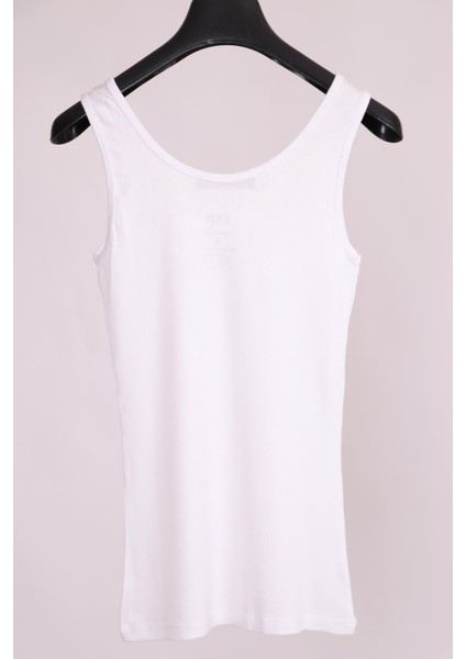Beyaz Kalın Askılı Düğme Detaylı Pamuk Slim Fit Atlet T-Shirt modelleri