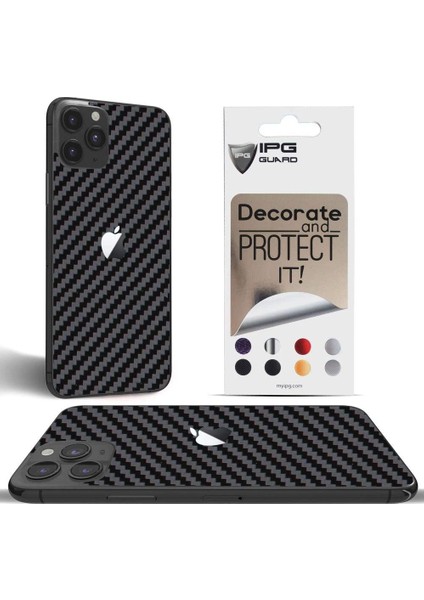 Apple İphone 11 Pro Dekoratif Arka Koruma Sticker Karbon Fiber Siyah fiyatları