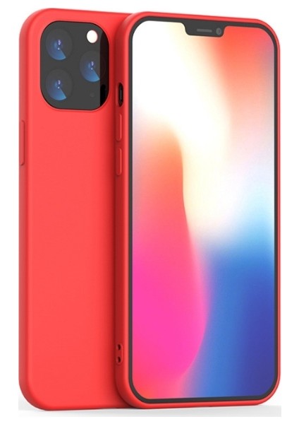 Apple İphone 12Apple İphone 12 Pro 6.1 Liquid Silicone Lansman Soft Silikon Kılıf Al32624 Kırmızı