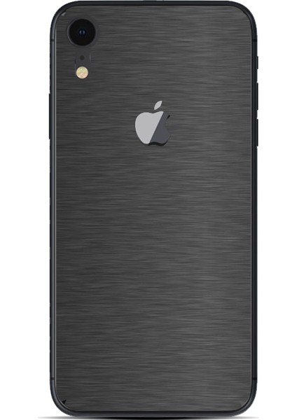 Apple İphone Xr Dekoratif Arka Koruma Sticker Alüminyum Koyu Gri