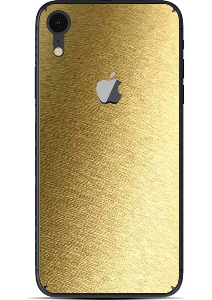 Ipg Apple İphone Xr Dekoratif Arka Koruma Sticker Metallik Gold