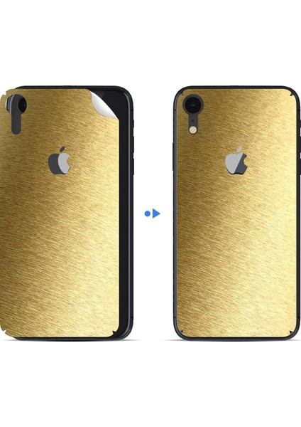 Ipg Apple İphone Xr Dekoratif Arka Koruma Sticker Metallik Gold