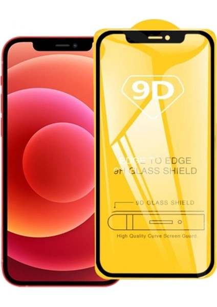 Apple İphone 12 Mini 9D Full Glue Tempered Cam Ekran Koruyucu Al33605 Siyah