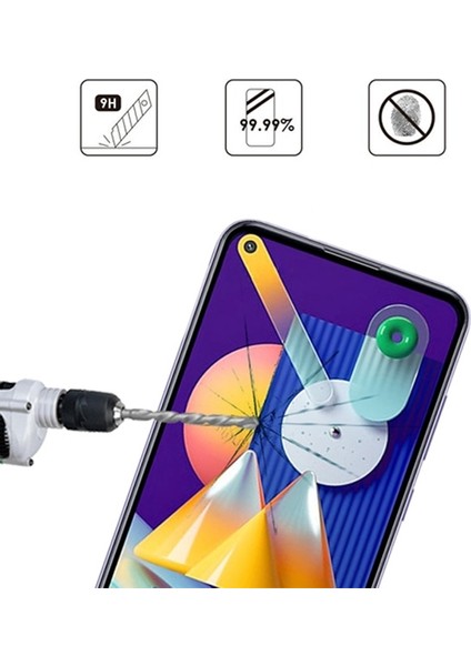 Samsung Galaxy M11 Full Glue Tempered Cam Ekran Koruyucu Al33611 Siyah fırsatları