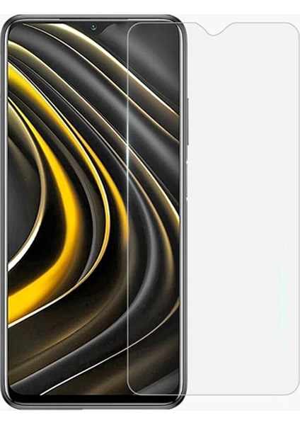 Xiaomi Poco M3 Tempered Cam Ekran Koruyucu Al33608 Şeffaf