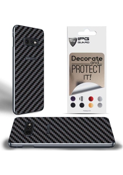 Samsung Galaxy S10E Dekoratif Arka Koruma Sticker Karbon Fiber Siyah fiyatları