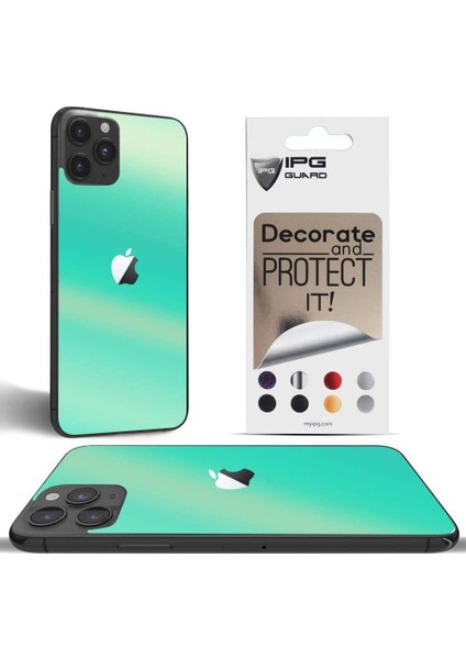 Apple İphone 11 Pro Dekoratif Arka Koruma Sticker Mercan Turkuaz fiyatları