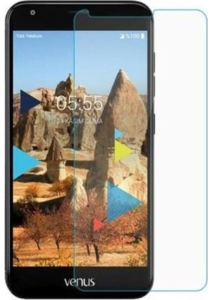 Vestel Venüs 5.0V Temperli Ekran Koruyucu Cam Şeffaf