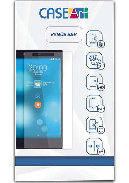 Vestel Venüs 5.5V Temperli Ekran Koruyucu Cam Şeffaf fiyatları
