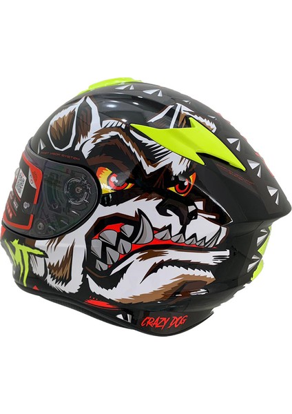 Kask mt Targo Crazydog Şefaf Vizörlü