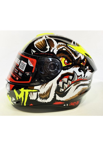 Kask mt Targo Crazydog Şefaf Vizörlü