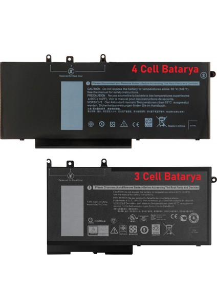 Dell Latitude E5480, E5580 Notebook Bataryası - 3 Cell