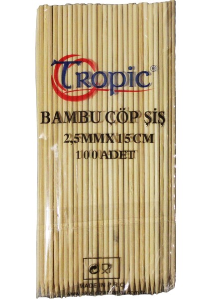 15 cm Çöp Şiş 100'lü