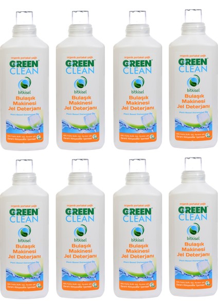 Bitkisel Green Clean Jel Bulaşık Makine Deterjanı 8 'li