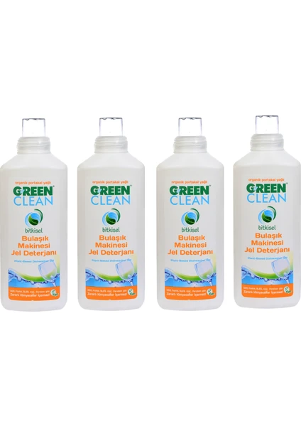 Green Clean Bitkisel Green Clean Jel Bulaşık Makine Deterjanı 4 'lü