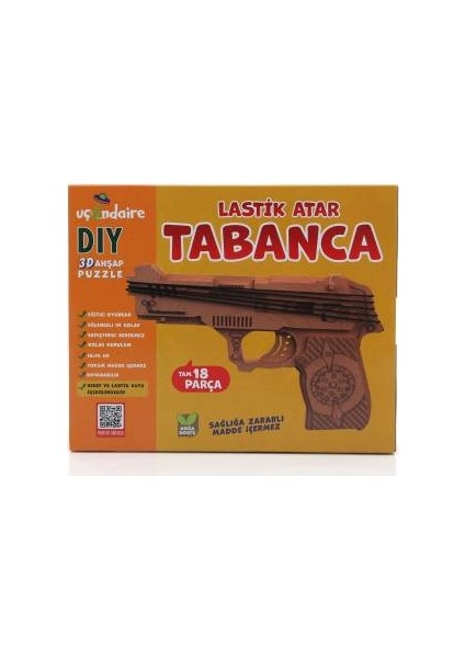 3D Lastik Atar Tabanca - Ahşap Tabanca - Montessori Tabanca fiyatları