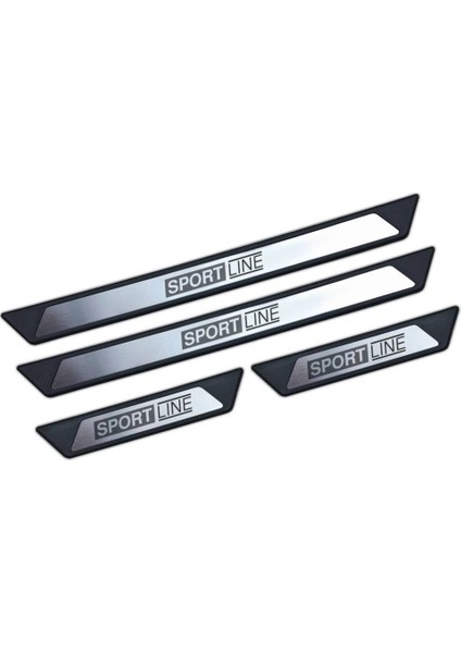 Citroen C4 Krom Kapı Eşik Koruması Sport 2004-2010 4 Parça