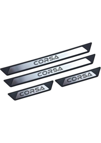 Opel Corsa C Krom Kapı Eşik Koruması 2000-2006 4 Parça