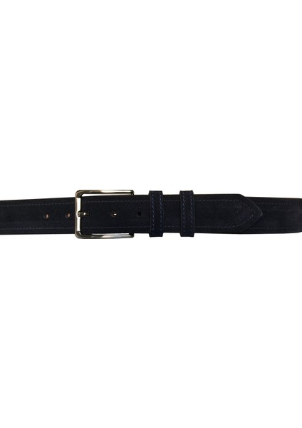 Süet Lacivert Kemer 4 cm