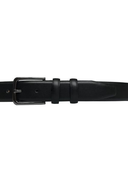 Siyah Klasik Kumaş Pantolon Kemeri 3.5 cm