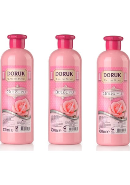 Gül Suyu Doğal Tonik 400 ml x 3 Adet