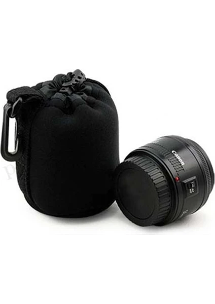 Canon 50MM Lens Için Neopren Yumuşak Kılıf Koruyucu Kılıf Lens Çantası