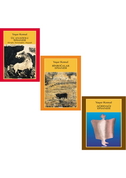 Ağrıdağı Efsanesi - Üç Anadolu Efsanesi - Binboğalar Efsanesi - 3 Kitap - Yaşar Kemal
